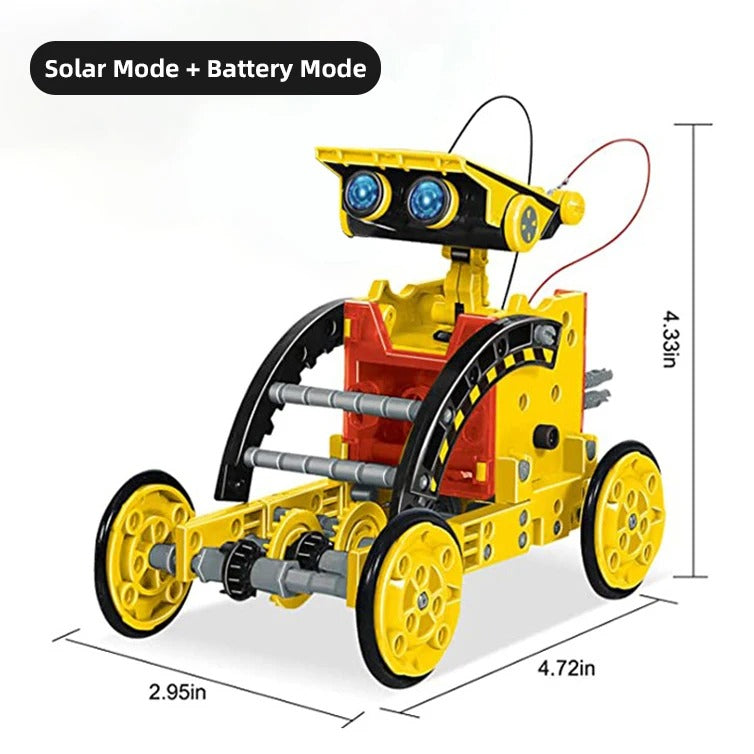 12-in-1 Solar Robot Kit: Design and Power Robots Using the Sun