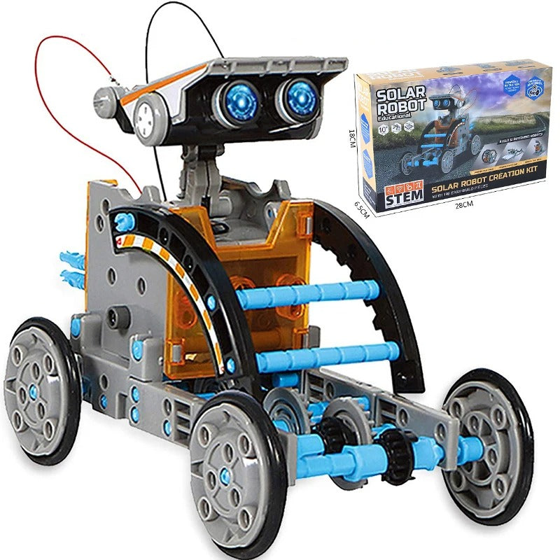 12-in-1 Solar Robot Kit: Design and Power Robots Using the Sun